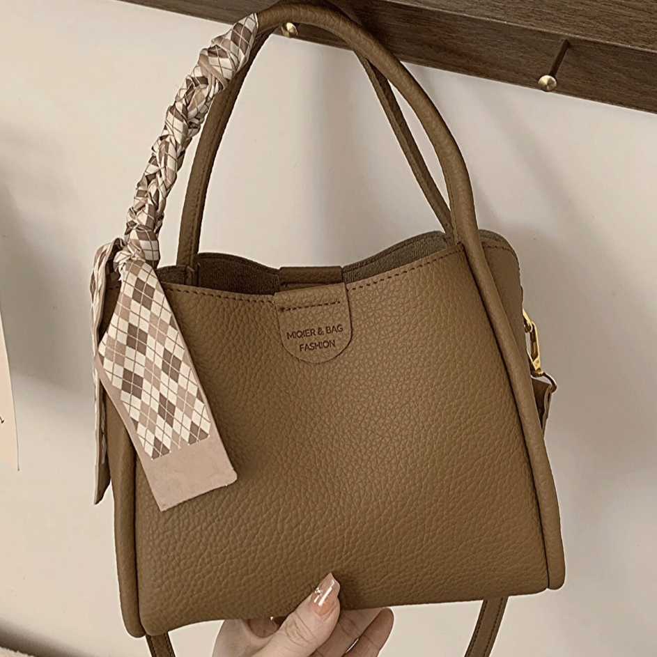 Vleria - Women’s Lychee Texture PU Leather Crossbody Handbag