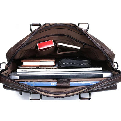 Vleria – Men’s Genuine Leather Shoulder Bag with Crossbody Strap