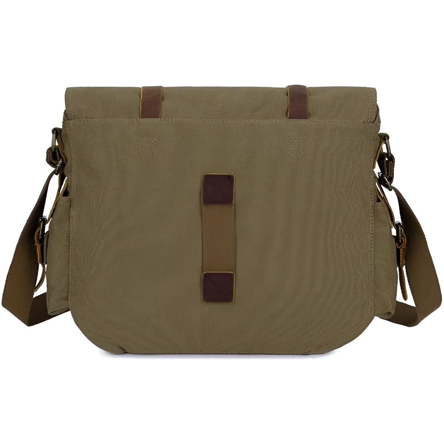 Vleria – Men’s Vintage Canvas Messenger Bag with Leather Accents
