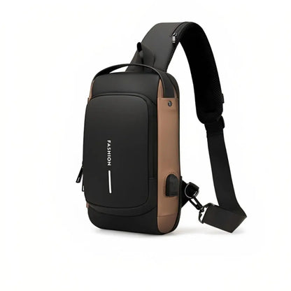 Vleria - Men’s Waterproof Anti-Theft Crossbody Bag with USB Charging Port
