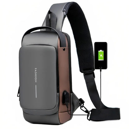 Vleria - Men’s Waterproof Anti-Theft Crossbody Bag with USB Charging Port