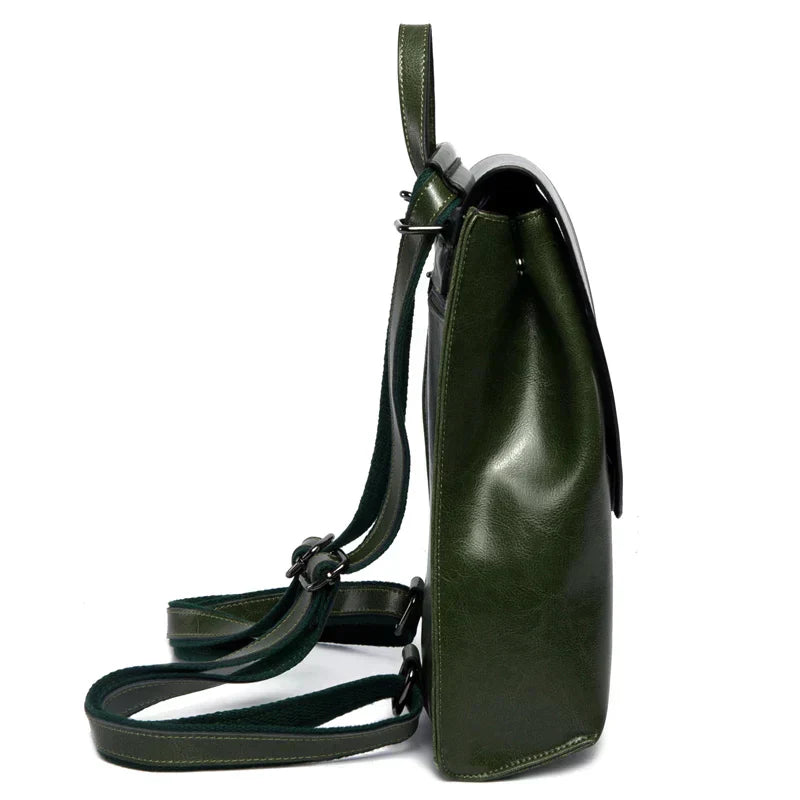 Vleria - Women’s Genuine Leather Backpack with Multiple Storage Pockets