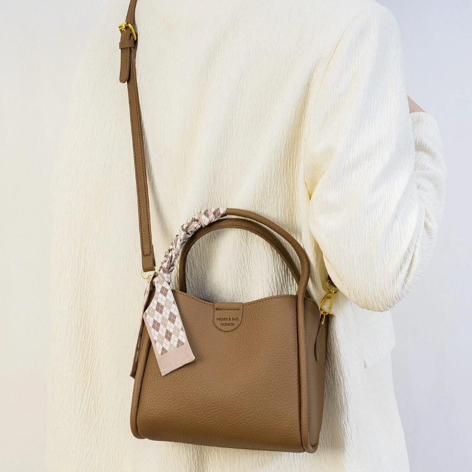 Vleria - Women’s Lychee Texture PU Leather Crossbody Handbag