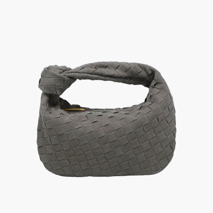 Vleria – Women’s Mini Suede Shoulder Bag with Woven Knot Design
