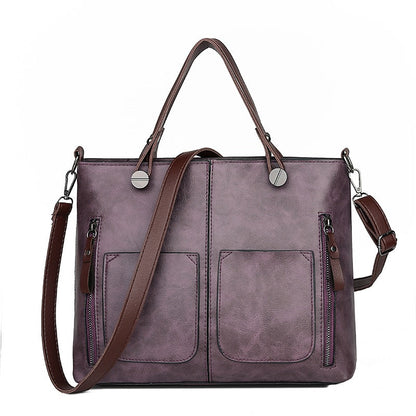 Vleria - Women’s Vintage PU Leather Shoulder Bag – Handmade Crossbody Bag